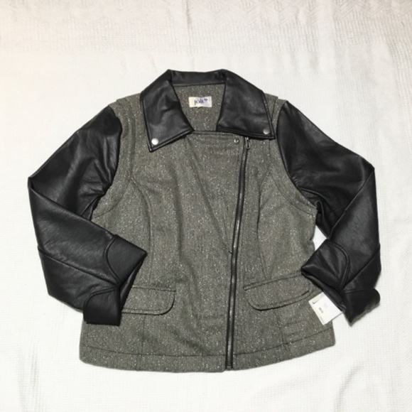 NWT $66.00 Jolt Front Zip Closure Jacket or Blazer Trendy Size L Juniors NEW! - Picture 2 of 7
